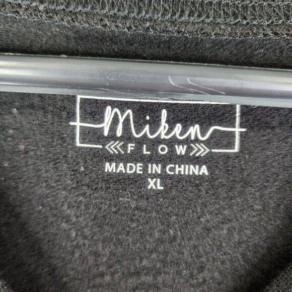 Womens Black Miken Flow Sweatshirt "Time To Wine Down" Long Sleeve Size XL - Picture 6 of 11